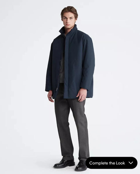Calvin Klein Men's Navy Nylon Blend Over Coat | Calvin Klein In Lebanon