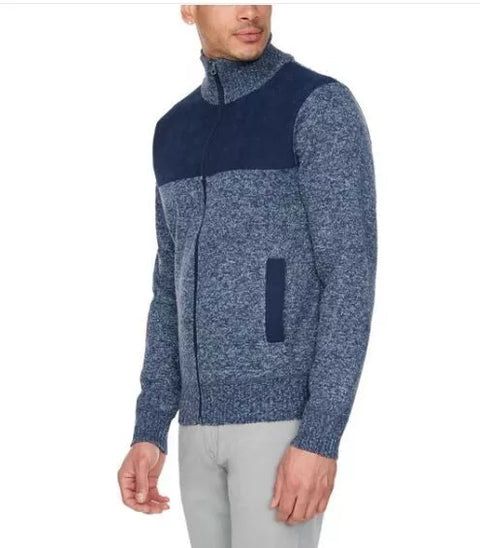 Izod Men's Blue Full Zip Lined Sweatshirt | Izod in Lebanon