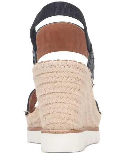 Gentle Souls Women's Black Elyssa Two-Band Braid Sandals | Gentle Souls In Lebanon