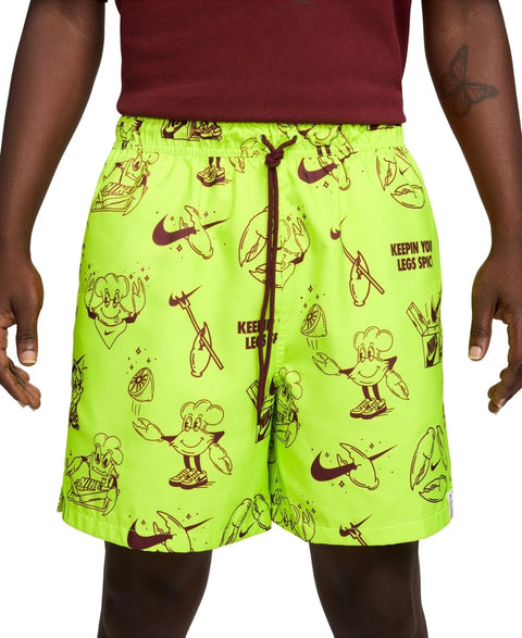 Nike Men's Lime Green Printed Club Woven Swim Short | Nike In Lebanon