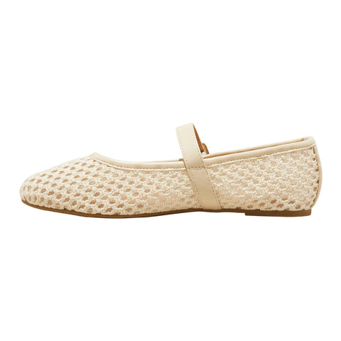 Universal Thread Women's Beige Sylvia Woven Mary Jane Ballet Flats | Universal Thread In Lebanon