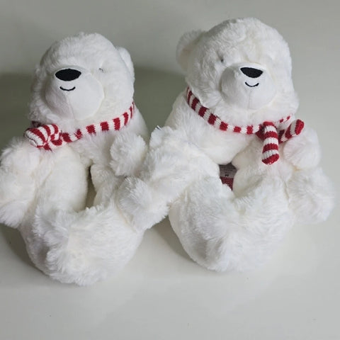 Wondershop Girl's White Holiday Polar Bear Character Panduf |Wondershop In Lebanon