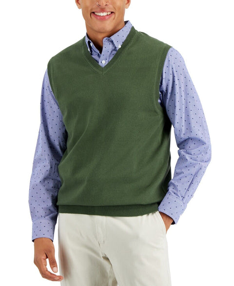 Club Room Men's Dark Green Sweater Vest ABF710 (ll18)