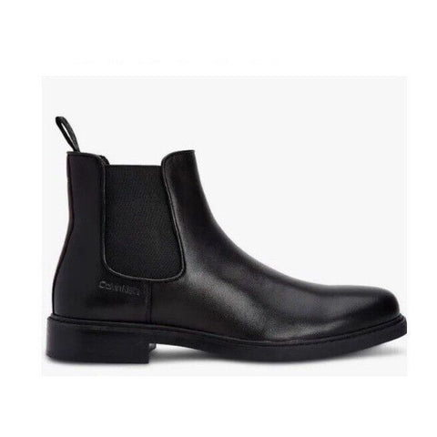 Calvin Klein Men's Black  Faux-Leather Chelsea Boots ACS192(shoes 61)