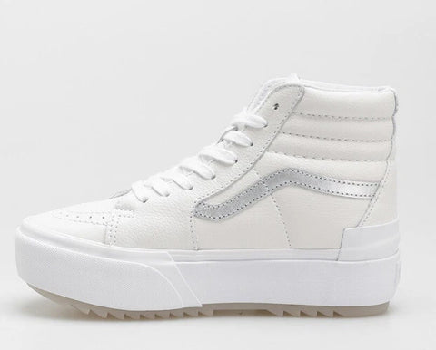 Vans Unisex White Metallic SK8-HI STACKED Sneakers |Vans In Lebanon