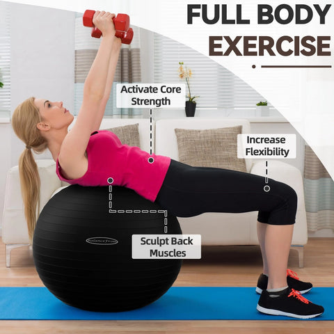 Fitvids Anti-Burst and Slip Resistant Exercise Ball | Fitvids In Lebanon