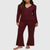 Banana Republic Women's Burgundy Fabric Comfort 2-Piece Pajama Set