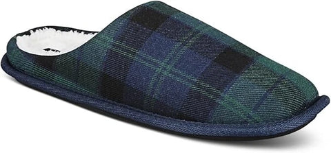 Club Room Men's Navy & Green Jake Plaid Slip On Holiday Slippers | Club Room In Lebanon