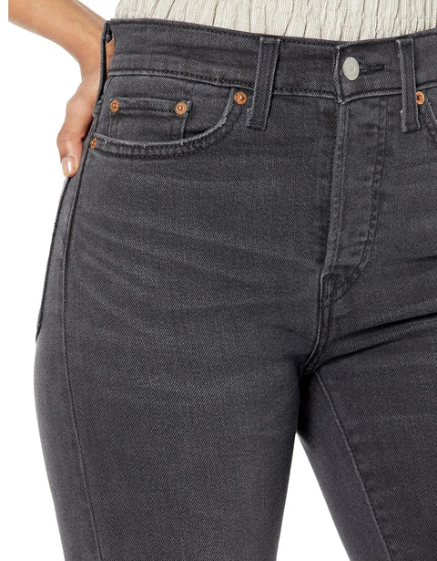 Levi's Women's Black High-Rise Wedgie Straight Cropped Jeans  |Levi's In Lebanon