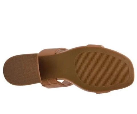 Brown sandal sole on a white background