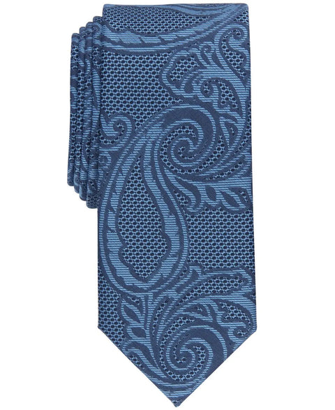 Alfani Mens Slim Paisley Tie Blue OS ABL85 SHR