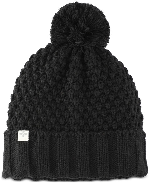 Sun & Stone Men's Black Textured-Knit Cuffed Pom-Pom Beanies | Sun & Stone In Lebanon