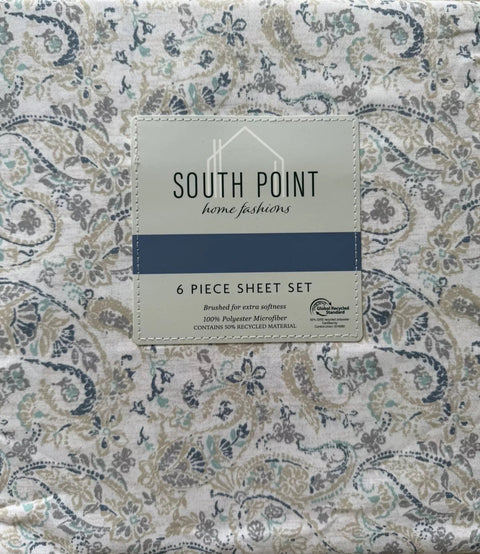 South Point 6-Piece Multicolor King Sheet Set  | South Point In Lebanon