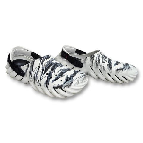 Crocs Men's White & Black Echo Tiger Camo Slippers | Crocs In Lebanon