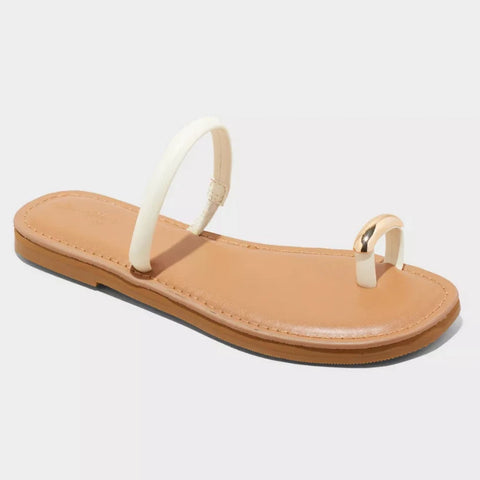 Universal Thread Women's Cream Clara Toe Ring Slipper | Universal Thread In Lebanon