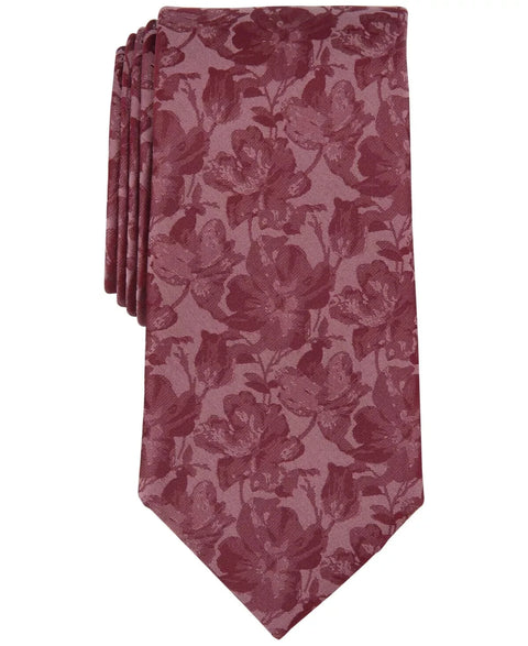 Michael Kors Men's Rose Red Carman Classic Floral Tie  Necktie  | Michael Kors In Lebanon