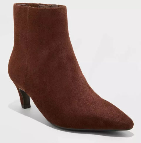 Universal Thread Women's Brown Taylor Kitten Heel Ankle Boots | Universal Thread In Lebanon