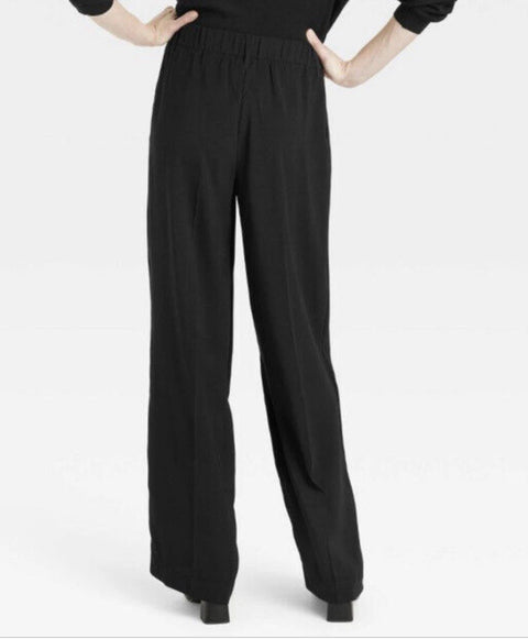 A New Day Women's Black High-Rise Wide Leg Fluid Pants |A New Day In Lebanon