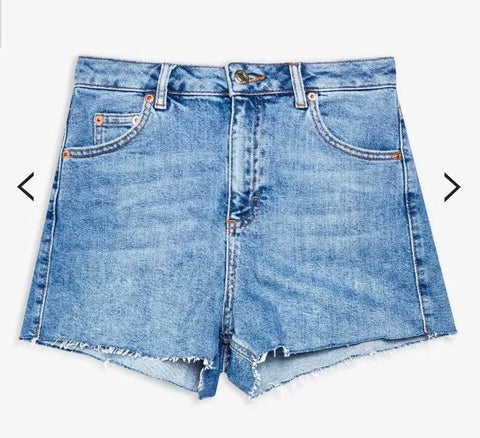 Topshop Women's Blue Short ANF1169