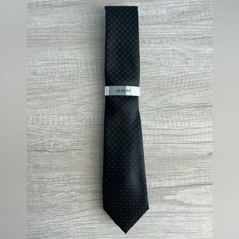 Alfani Men's Black Malone Grid Tie | Alfani In Lebanon