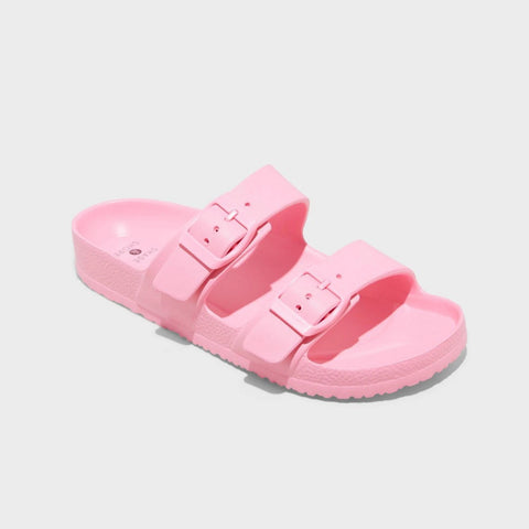 Shade & Shore Women's Pink Flat Slippers | Shade & Shore In Lebanon