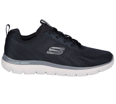 Brand New Skechers Men's Summit Sneaker Lite-Weight  (Black/White)