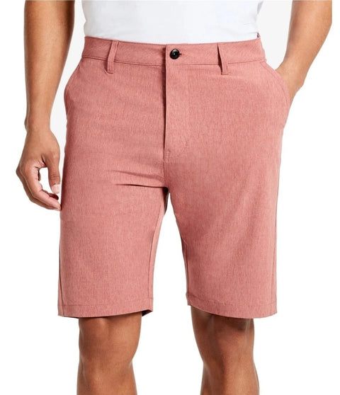 Kenneth Cole Men's Light Maroon Heathered Tech Performance Short | Kenneth Cole In Lebanon