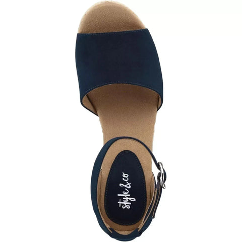 Style & Co Women's Navy Seleeney Wedge Sandals | Style & Co In Lebanon