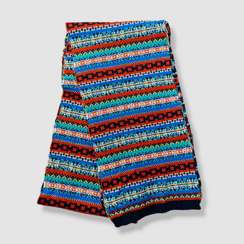 Club Room Men's  Blue Neck Warmer Geometric Pattern Knit Scarf    | Club Room in Lebanon
