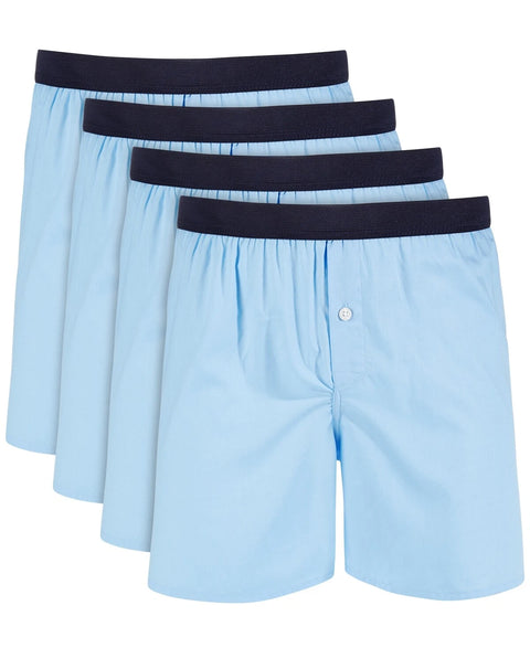 Club Room Men's Blue Pack Of 4 Cotton Boxers | Club Room In Lebanon