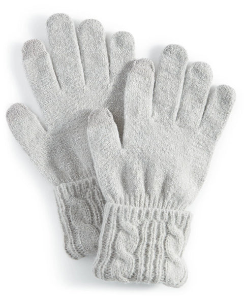 Style & Co Women's Grey Shine Cable Knit Tech Gloves | Style & Co In Lebanon