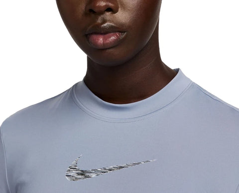 Nike Women's Gray Pro Dri-Fit Short-Sleeve Training Crop Top | Nike In Lebanon