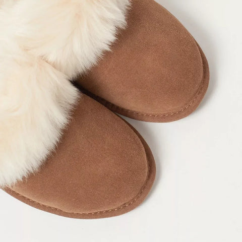 UGG Women's Camel Fur Iside W Scuff Sis Slippers | UGG In Lebanon