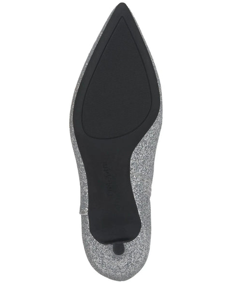 On 34th Women's Silver Glitter Tulip Aatira Booties | On 34th In Lebanon