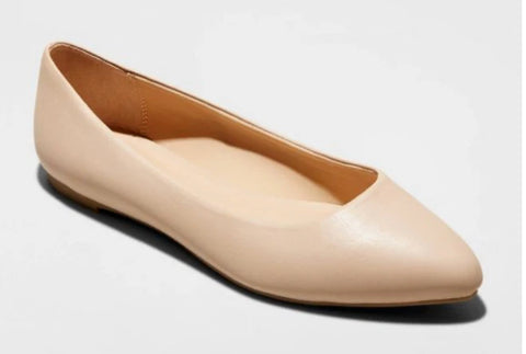 A New Day Women's Beige Corinna Pointed Toe Ballet Casual Shoes |A New Day In Lebanon