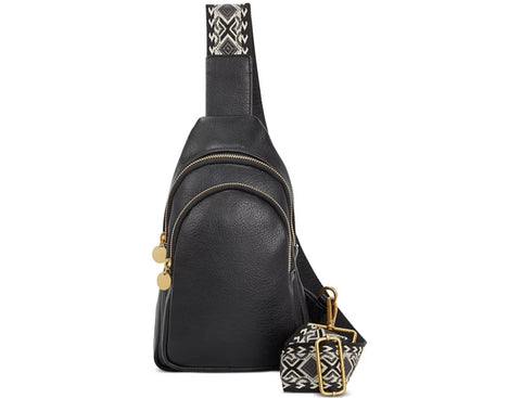 Style & Co Women's Black Webbing Strap Small Sling Bag |Style & Co In Lebanon