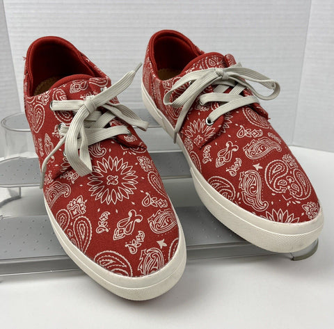 Sun & Stone Men's Kiva  Red Lace-Up Sneakers ACS297(shoes60) shr
