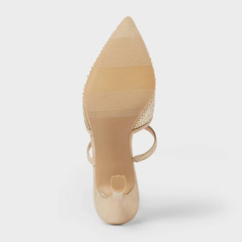 A New Day Women's Beige Sonia Heels with Memory Foam Insole | A New Day In Lebanon