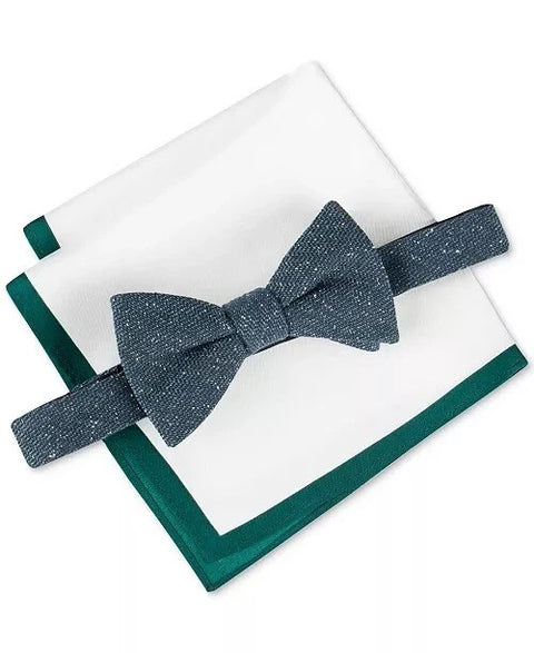 Tommy Hilfiger Men's Green White Donegal Textured Bow Tie Hunter  Necktie |Tommy Hilfiger  In Lebanon