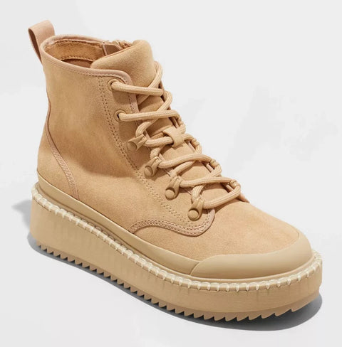Universal Thread Women's Beige Kayson Memory Foam Insole Winter Boots |Universal Thread In Lebanon