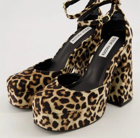 Steve Madden Women's Leopard Velvet Londyn Heels | Steve Madden In Lebanon