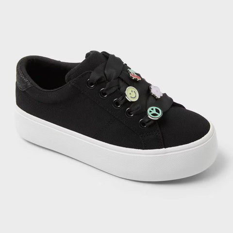 Cat & Jack Girl's Black Wren Platform Charm Sneakers|Cat & Jack In Lebanon