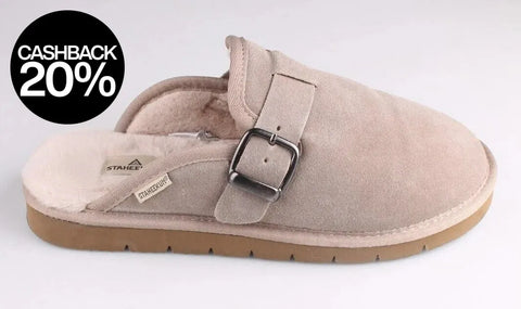 Staheekum Women's Greige Chelan Clog Slip On Slipper |Staheekum In Lebanon