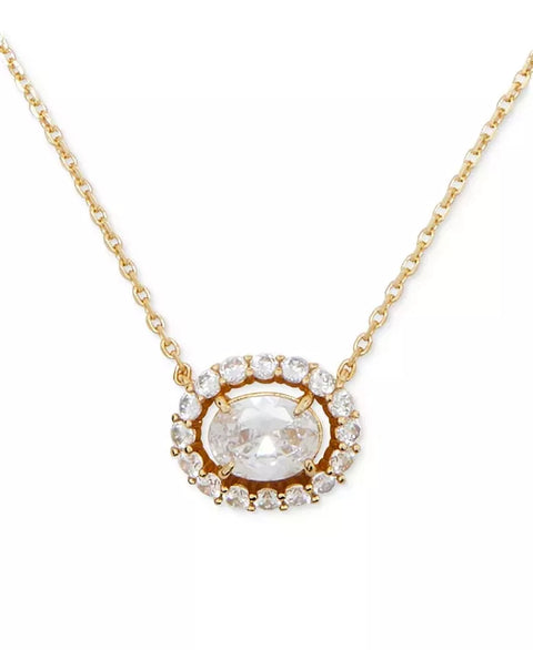 Kate Spade Women's  Gold-Tone Cubic Zirconia Orbit Clear Gold Necklace | Kate Spade in Lebanon