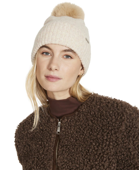 Steve Madden Women's Camel Marled Knit Pom Pom Beanie | Steve Madden In Lebanon