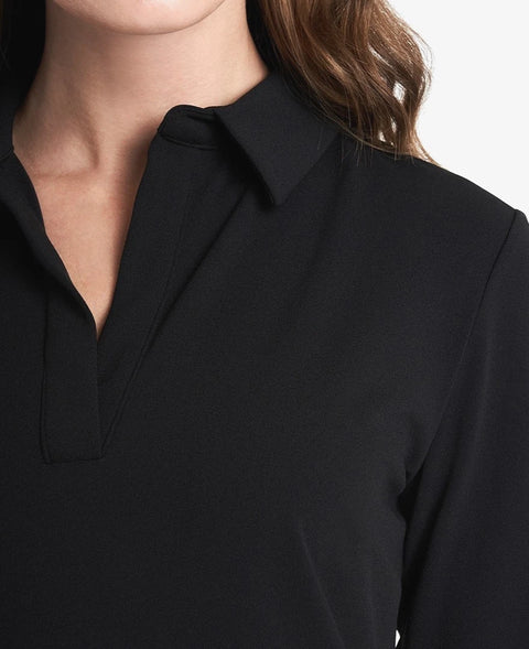 Msk Women's Black Petite Grommet Pocket 3/4-Sleeve Shift Dress | Msk In Lebanon