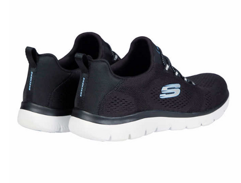 Skechers Women's Slip On Air Cooled Memory Foam black Sneaker abs81(shoes 30,59) SHR