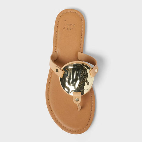 A New Day Women's Tan Layla Ornament Thong Sandals | A New Day In Lebanon
