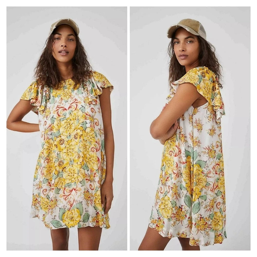 Free People Women's Multicolor Floral Yara Mini Dress |Free People In Lebanon