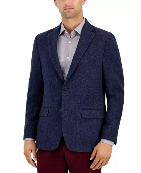 Tommy Hilfiger Men's Navy Modern fit Plaid All Wool Blazer|Tommy Hilfiger In Lebanon